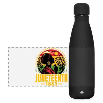 Juneteenth: 19. Juni 1865, Freiheit - Matte Panorama Isolierflasche 500 ml - Schwarz - Vorne