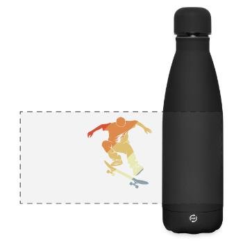 Vintage Skateboarding Grafik - Matte Panorama Isolierflasche 500 ml - Schwarz - Vorne