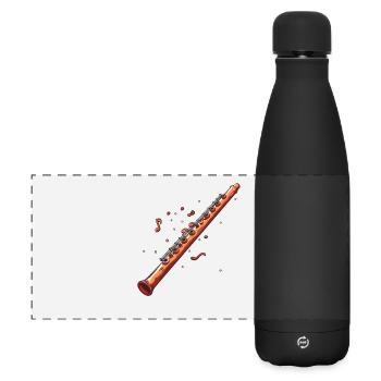 Flûte graphique - Gourde isotherme panoramique mate 500 ml - noir - Devant