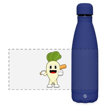 Radis Baseball Batte de Baseball - Gourde isotherme panoramique mate 500 ml - bleu foncé  - Devant