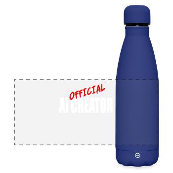 Conception graphique officielle du créateur d’IA - Gourde isotherme panoramique mate 500 ml - bleu foncé  - Devant