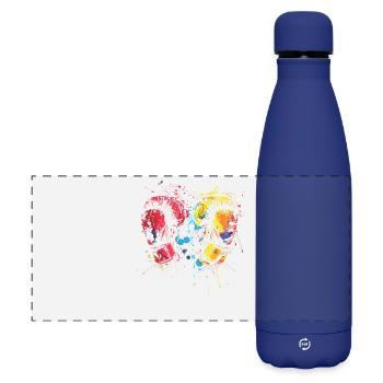 Kickboxing Gloves - Matte Panoramic Thermal Bottle 500 ml - dark blue  - Front