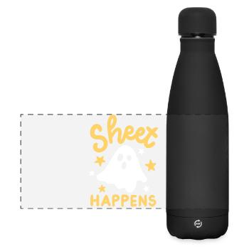 Geist Halloweenkostüm - Matte Panorama Isolierflasche 500 ml - Schwarz - Vorne