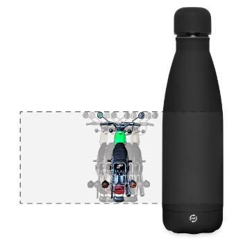 Simson S51 - Matte Panorama Isolierflasche 500 ml - Schwarz - Vorne