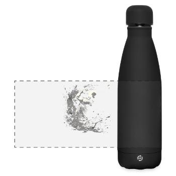 Golfer Zeichnung - Matte Panorama Isolierflasche 500 ml - Schwarz - Vorne