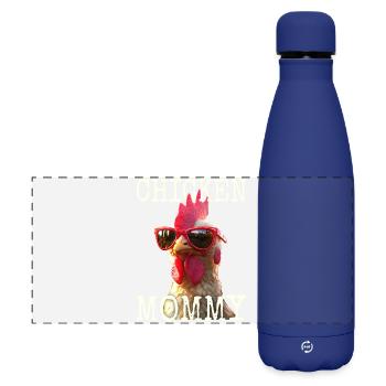 Poulet Maman Poulet Maman Femme du fermier Poules Fête des mères - Gourde isotherme panoramique mate 500 ml - bleu foncé  - Devant