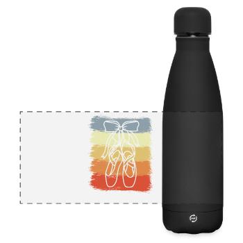 Ballettschuhe Vintage Look - Matte Panorama Isolierflasche 500 ml - Schwarz - Vorne