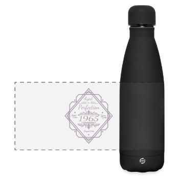 Look vintage anniversaire 1965 - Gourde isotherme panoramique mate 500 ml - noir - Devant