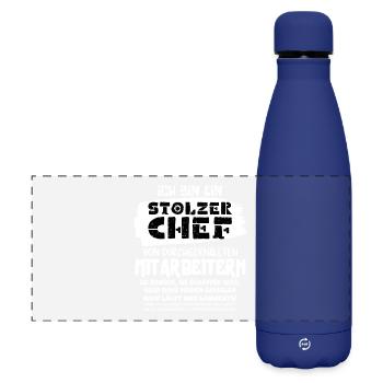 EIN STOLZER CHEF VON DURCHGEKNALLTEN MITARBEITERN - Matte Panorama Isolierflasche 500 ml - Dunkelblau  - Vorne
