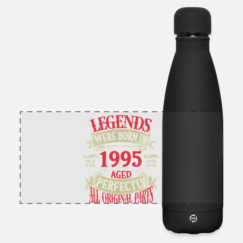Vintage 1995 Born in Paris Celebration - Matte Panoramic Thermal Bottle 500 ml - black