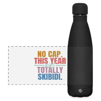 Pas de plafond cette année c’était totalement skibidi - Gourde isotherme panoramique mate 500 ml - noir - Devant
