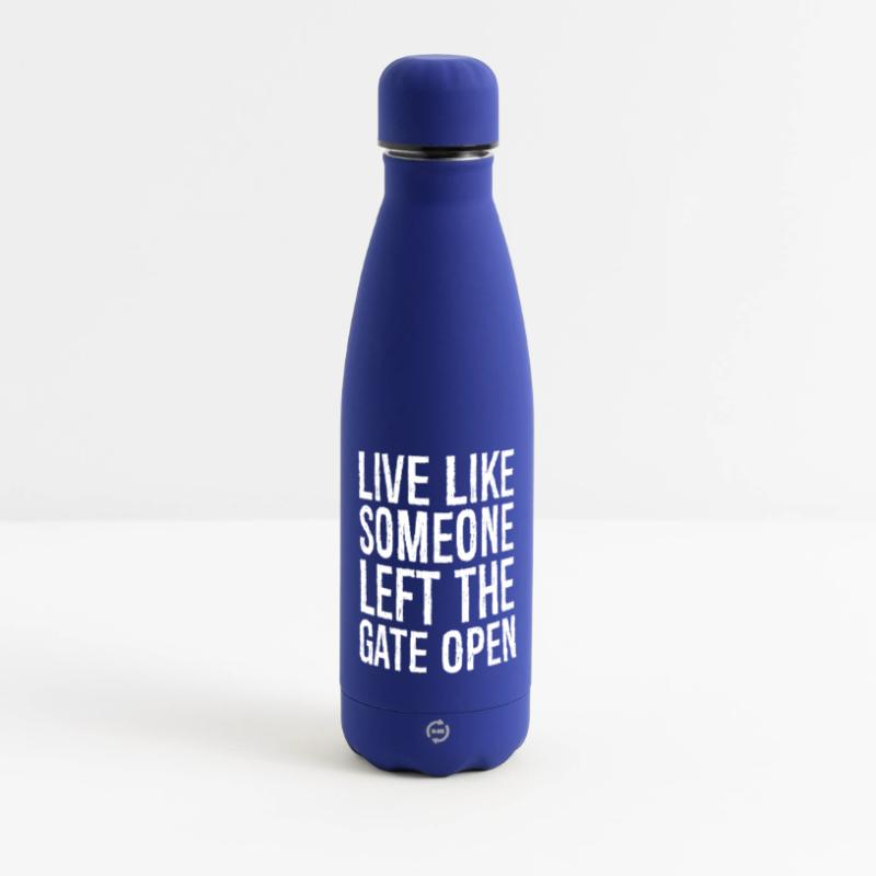 live like someone left the gate open Matte Panoramic Thermal Bottle 500 ml