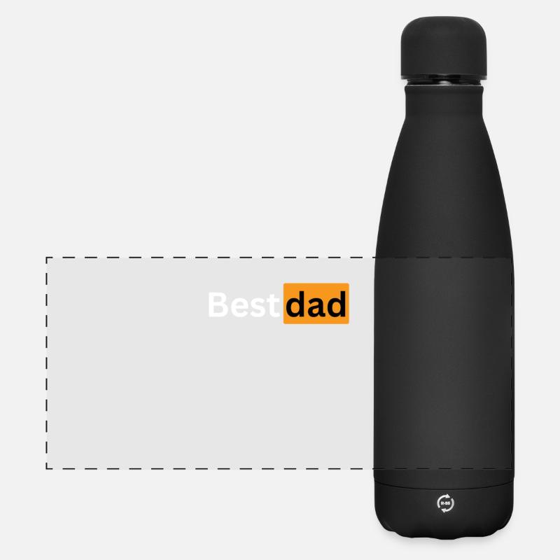 Best Papa Best Dad - Matte Panoramic Thermal Bottle 500 ml - black