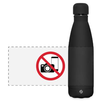 Symbol "Keine Fotos" - Matte Panorama Isolierflasche 500 ml - Schwarz - Vorne