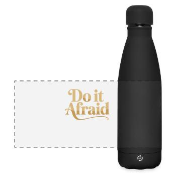 Fais-le Peur Courage Développement Motivation - Gourde isotherme panoramique mate 500 ml - noir - Devant