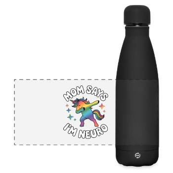 Neurodivers - Matte Panoramic Thermal Bottle 500 ml - black - Front
