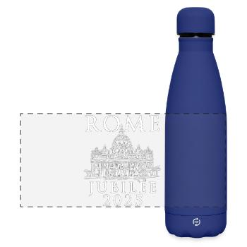 Rome 2025 Jubilé et Vatican Saint-Pierre v4 - Gourde isotherme panoramique mate 500 ml - bleu foncé  - Devant