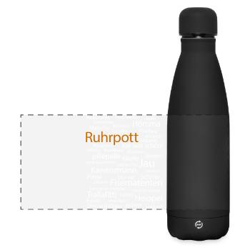 Ruhrpott Sprache Dortmund Bochum Hömma Ruhrdeutsch - Matte Panorama Isolierflasche 500 ml - Schwarz - Vorne