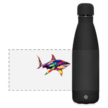 requin requin tigre requin plongeur requins mignons grand requin blanc - Gourde isotherme panoramique mate 500 ml - noir - Devant