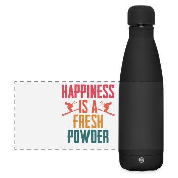 Skiing Skiers Winter sports - Matte Panoramic Thermal Bottle 500 ml - black - Front