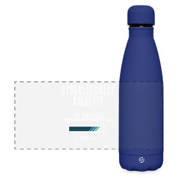 Analyste en cybersécurité Cadeau Profession Formation - Gourde isotherme panoramique mate 500 ml - bleu foncé  - Devant