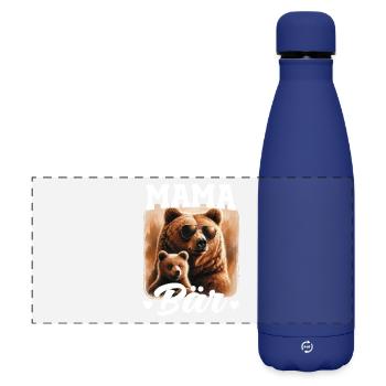 Mama Bär Muttertag Mutter Elternteil Mama Bear - Matte Panorama Isolierflasche 500 ml - Dunkelblau  - Vorne