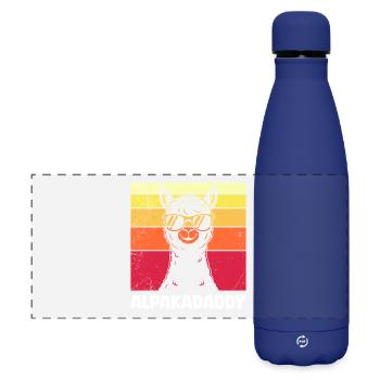 Futur père ALPAKAPAPA Rétro Drôle - Gourde isotherme panoramique mate 500 ml - bleu foncé  - Devant