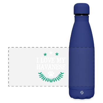Havanais - Gourde isotherme panoramique mate 500 ml - bleu foncé  - Devant