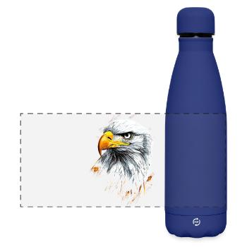 Aigle Pygargue à tête blanche Aigle royal Pygargue à queue blanche - Gourde isotherme panoramique mate 500 ml - bleu foncé  - Devant