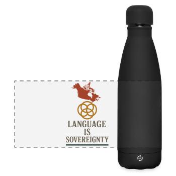 Revitalisation des langues autochtones Locuteurs natifs - Gourde isotherme panoramique mate 500 ml - noir - Devant