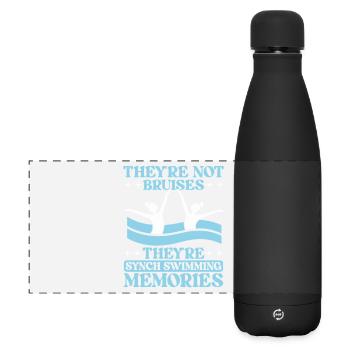 Synchronschwimmen Kunstschwimmen Wassersport - Matte Panorama Isolierflasche 500 ml - Schwarz - Vorne