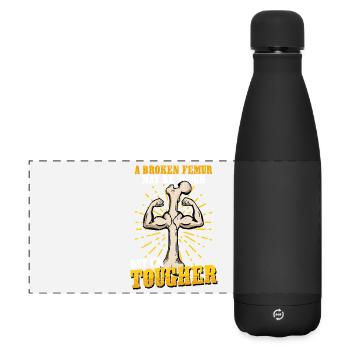Leg fracture Broken thigh - Matte Panoramic Thermal Bottle 500 ml - black - Front