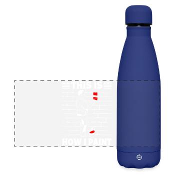House Painter Hilarious Designs Unique Gifts - Matte Panorama Isolierflasche 500 ml - Dunkelblau  - Vorne