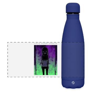 Gruseliges Anime Phonk I Ate Your Snack - Matte Panorama Isolierflasche 500 ml - Dunkelblau  - Vorne