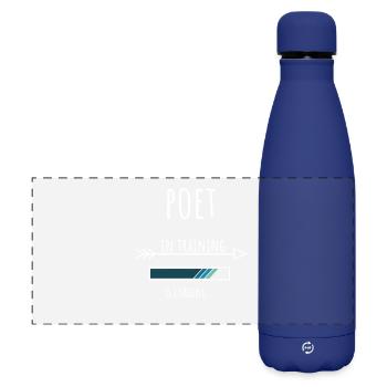Poet Geschenk Beruf Ausbildung Dichter - Matte Panorama Isolierflasche 500 ml - Dunkelblau  - Vorne