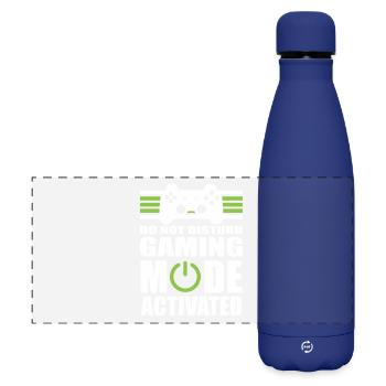Gaming Mode Do Not Disturb - Matte Panoramic Thermal Bottle 500 ml - dark blue  - Front
