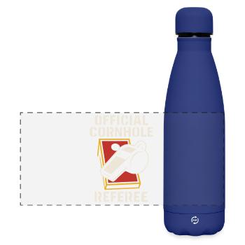 Cornhole Refere Offizielles Schiedsrichter - Matte Panorama Isolierflasche 500 ml - Dunkelblau  - Vorne