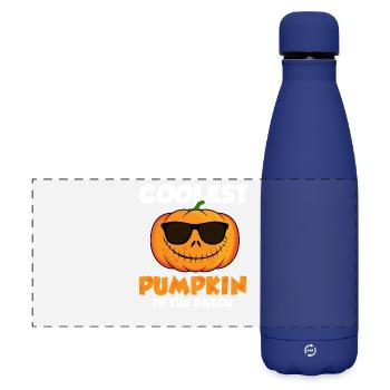 Coolest Pumpkin in the Batch Halloween - Matte Panoramic Thermal Bottle 500 ml - dark blue  - Front