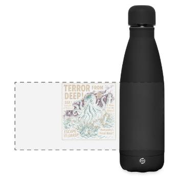 Terror From The Deep Kraken Movie Poster Halloween - Matte Panoramic Thermal Bottle 500 ml - black - Front