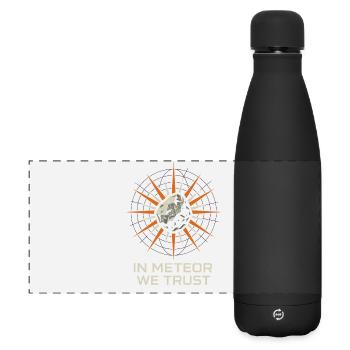 Meteoritskollektor Gefallen Stern Kosmisches - Matte Panorama Isolierflasche 500 ml - Schwarz - Vorne