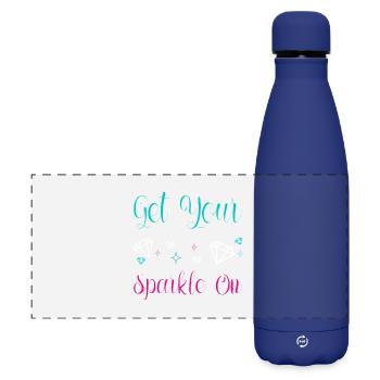 Diamond Painting Artist Get Your Sparkle On - Matte Panorama Isolierflasche 500 ml - Dunkelblau  - Vorne