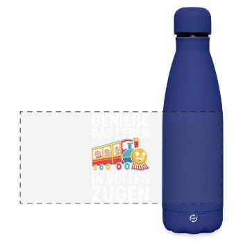 Railway Enjoy life to the fullest Railway - Matte Panoramic Thermal Bottle 500 ml - dark blue  - Front