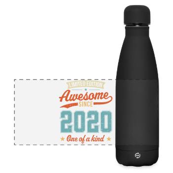 Großartig seit 2020 - Matte Panorama Isolierflasche 500 ml - Schwarz - Vorne