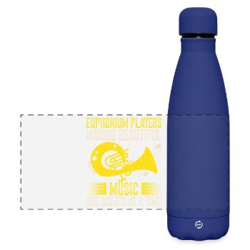 Euphonium Making Beautiful Music Baritone Marching - Matte Panorama Isolierflasche 500 ml - Dunkelblau  - Vorne