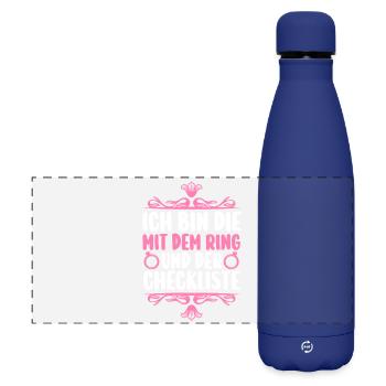 JGA Team Braut Junggesellinnenabschied - Matte Panorama Isolierflasche 500 ml - Dunkelblau  - Vorne