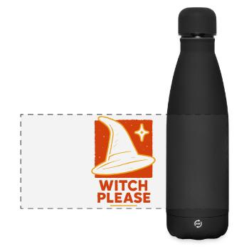 Hexe bitte Halloween Kostüm Lustiger Spruch - Matte Panorama Isolierflasche 500 ml - Schwarz - Vorne