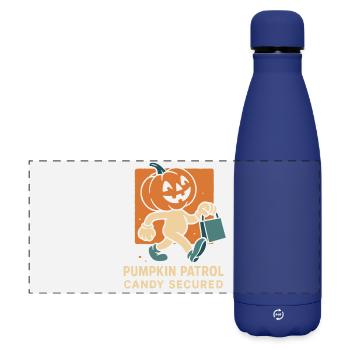 Patrouille de citrouilles Bonbons Sécurisé Drôle Halloween - Gourde isotherme panoramique mate 500 ml - bleu foncé  - Devant