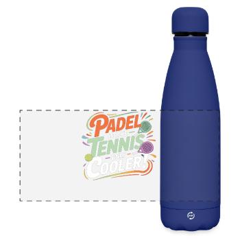 Padelshirt für Sportfans und Tennisliebhaber - Matte Panorama Isolierflasche 500 ml - Dunkelblau  - Vorne