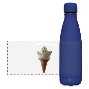 Geisterkegel-Wirbel - Matte Panorama Isolierflasche 500 ml - Dunkelblau  - Vorne