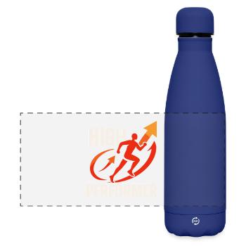 Conception de sprint haute performance - Gourde isotherme panoramique mate 500 ml - bleu foncé  - Devant